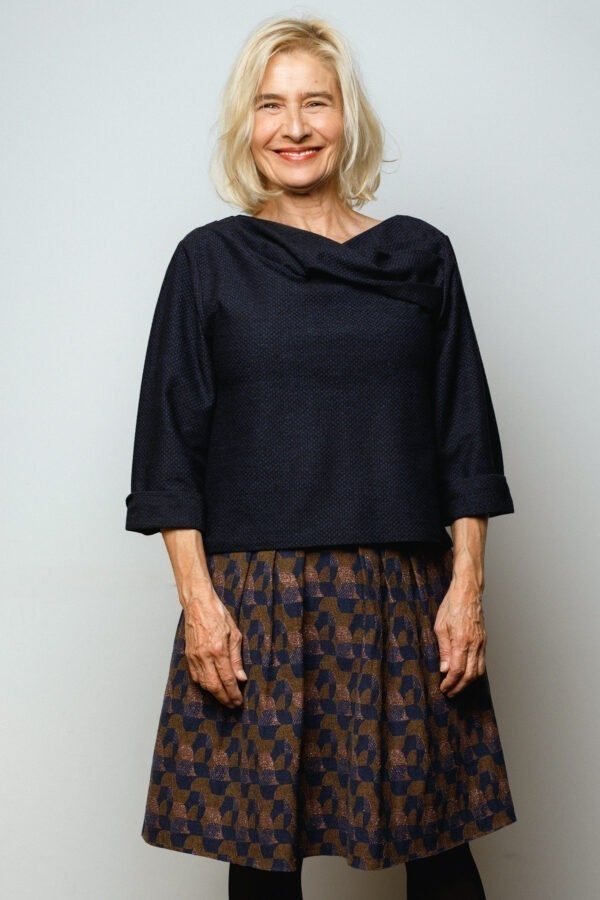 Pull Madlaina violet/noir chiné – Image 2
