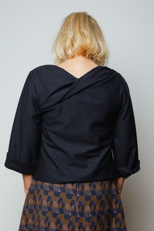 Pull Madlaina violet/noir chiné – Image 3