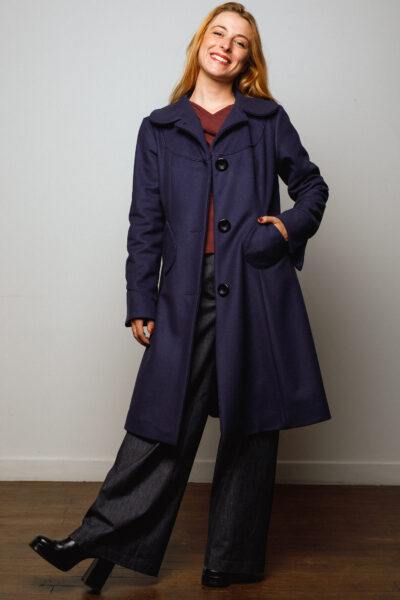 Manteau Franca bleu égyptien