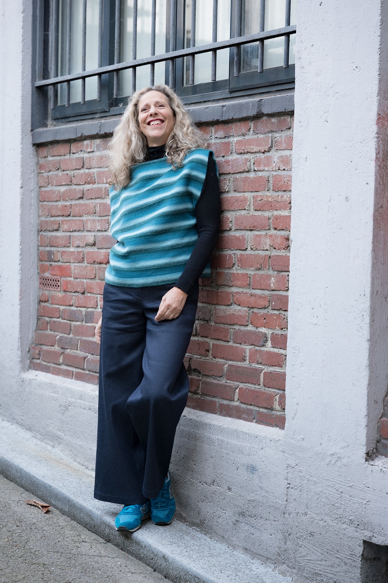 Pantalon on the floor jean épais bleu foncé – Image 3