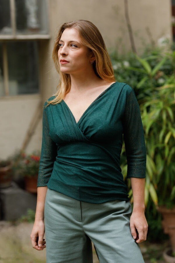 Top Noëmie vert foncé