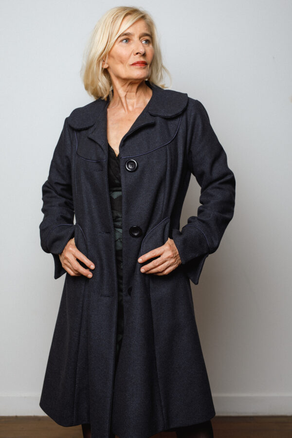 Manteau Franca bleu marine – Image 2