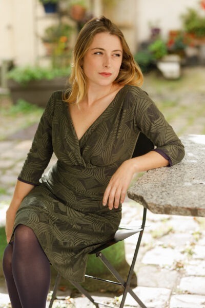 Robe Noëmie dentelle kaki