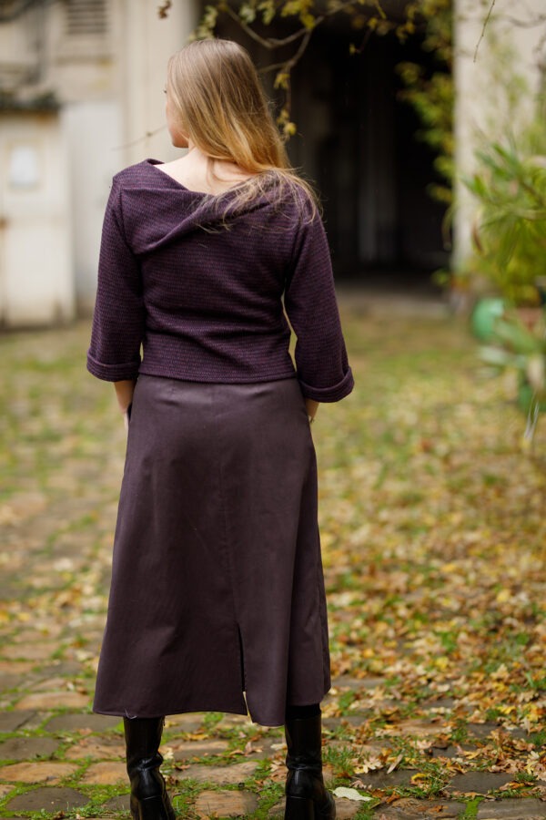 Pull Madlaina aubergine court – Image 5
