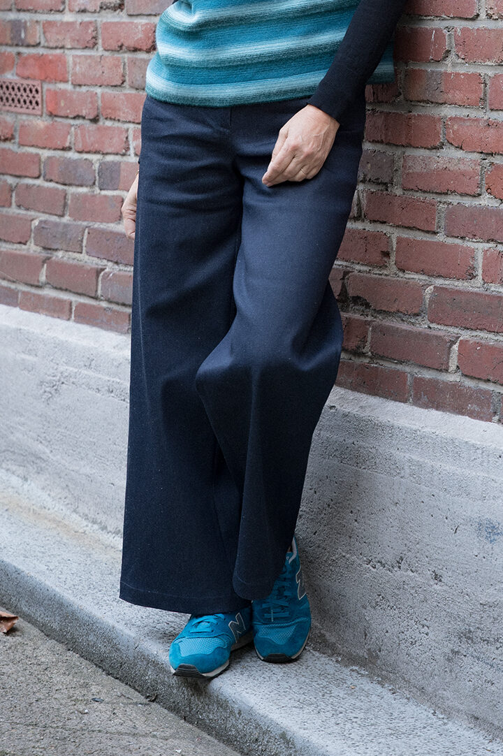 Pantalon on the floor jean épais bleu foncé